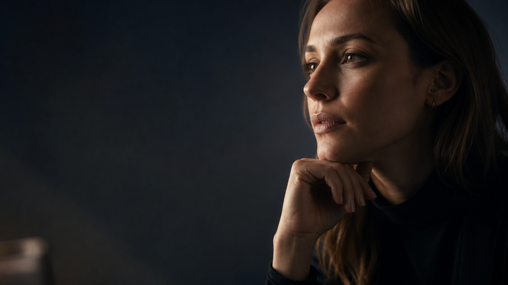 Cinematic portrait used to represent emotion-first story strategy.