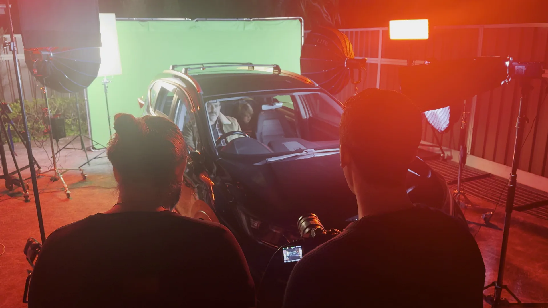 Full crew with multiple lights